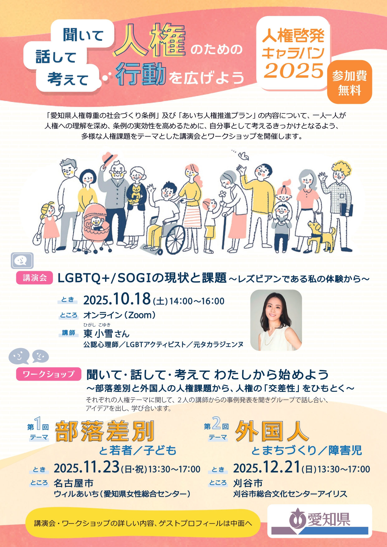 人権啓発キャラバン2025ワークショップ～聞いて･話して･考えてわたしから始めよう～