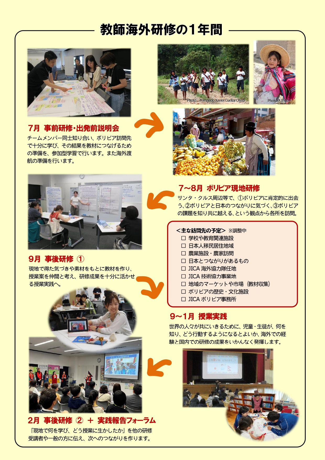 2026年度教師海外研修【ボリビア】～五感で学ぶ体験！